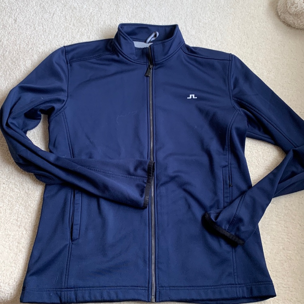 J Lindeberg navy blue zip sweater